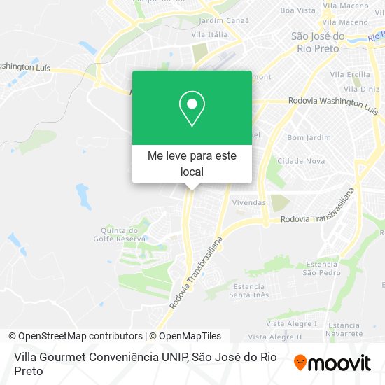 Villa Gourmet Conveniência UNIP mapa