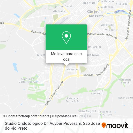 Studio Ondotológico Dr. Auyber Piovezam mapa