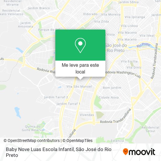 Baby Nove Luas Escola Infantil mapa