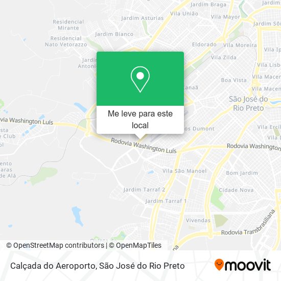 Calçada do Aeroporto mapa