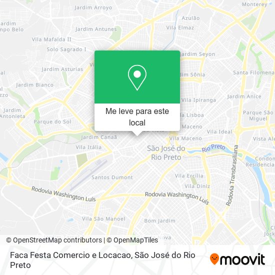 Faca Festa Comercio e Locacao mapa