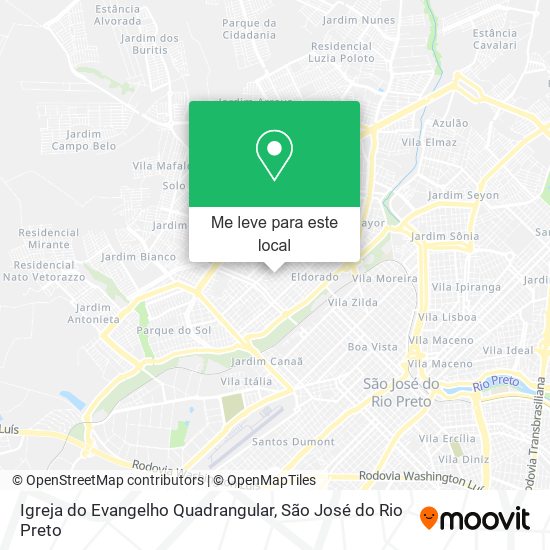 Igreja do Evangelho Quadrangular mapa