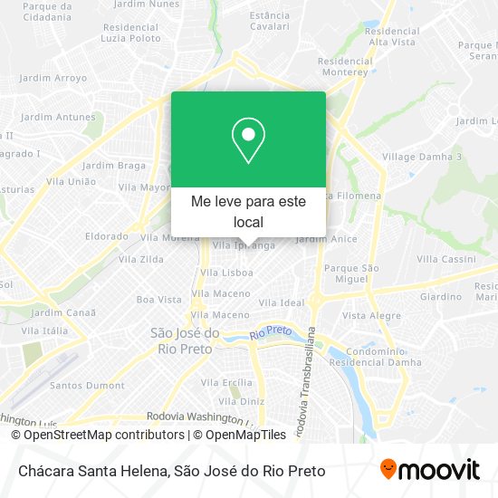 Chácara Santa Helena mapa