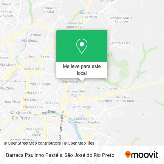 Barraca Paulinho Pastéis mapa