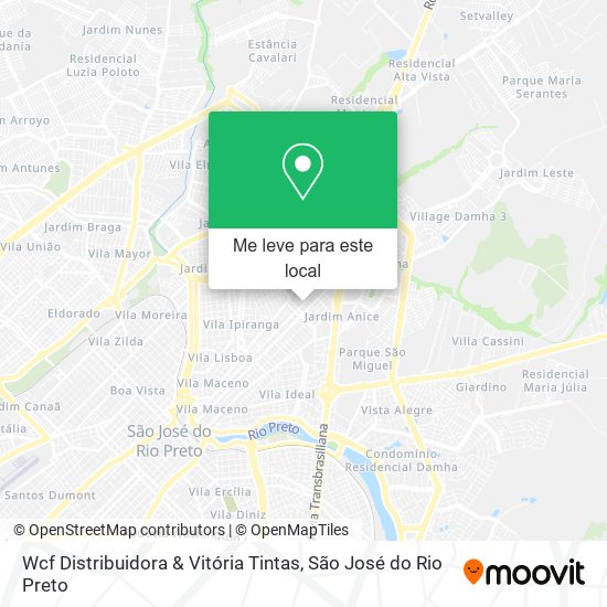 Wcf Distribuidora & Vitória Tintas mapa
