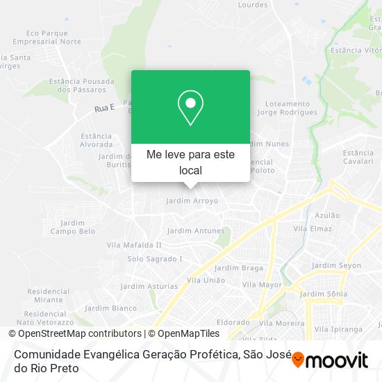 Comunidade Evangélica Geração Profética mapa