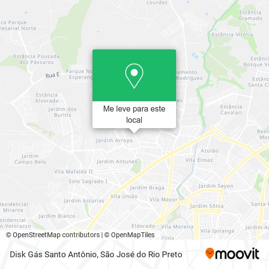 Disk Gás Santo Antônio mapa