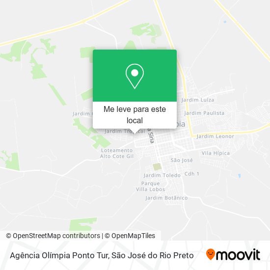 Agência Olímpia Ponto Tur mapa