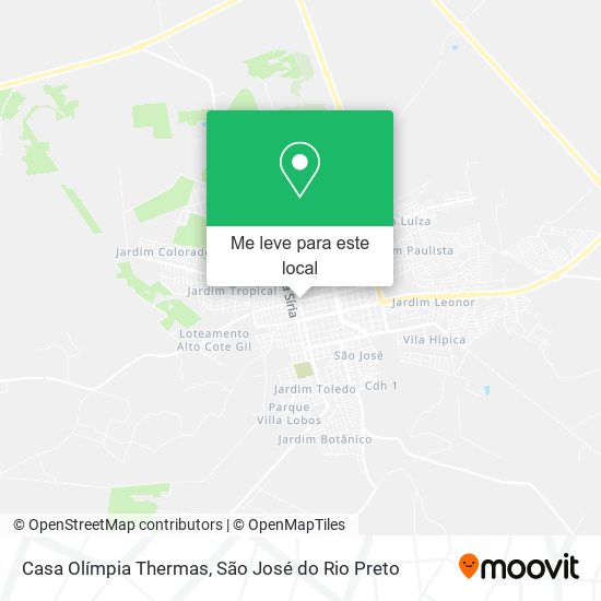 Casa Olímpia Thermas mapa