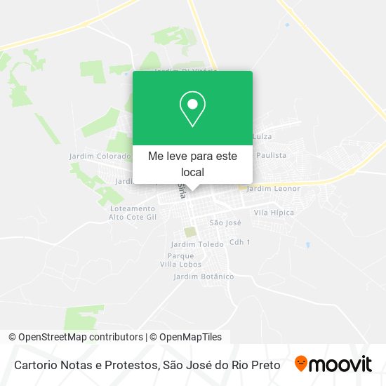 Cartorio Notas e Protestos mapa