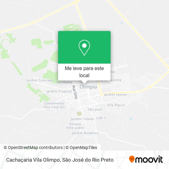 Cachaçaria Vila Olimpo mapa