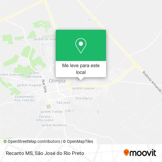 Recanto MS mapa