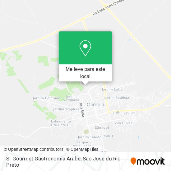 Sr Gourmet Gastronomia Árabe mapa