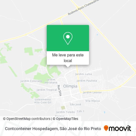 Contconteiner Hospedagem mapa