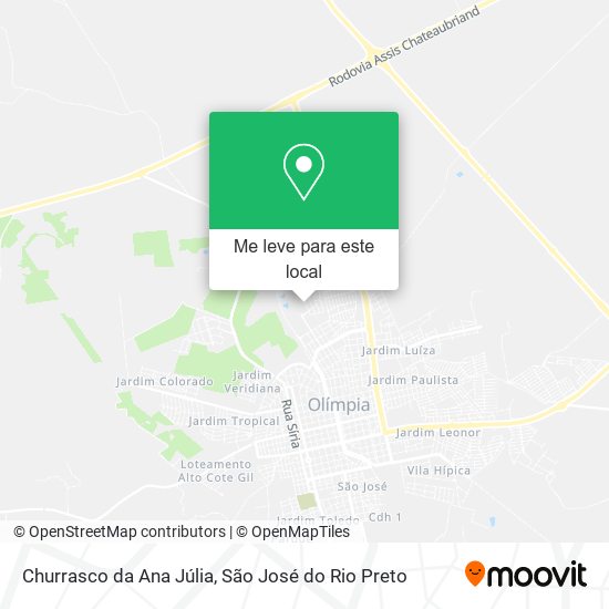 Churrasco da Ana Júlia mapa