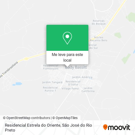 Residencial Estrela do Oriente mapa