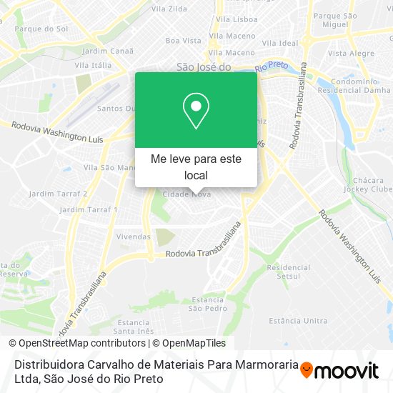 Distribuidora Carvalho de Materiais Para Marmoraria Ltda mapa