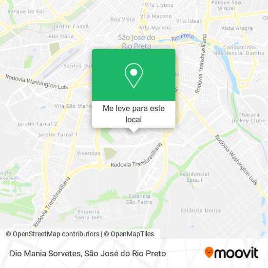 Dio Mania Sorvetes mapa