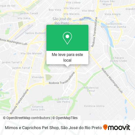 Mimos e Caprichos Pet Shop mapa