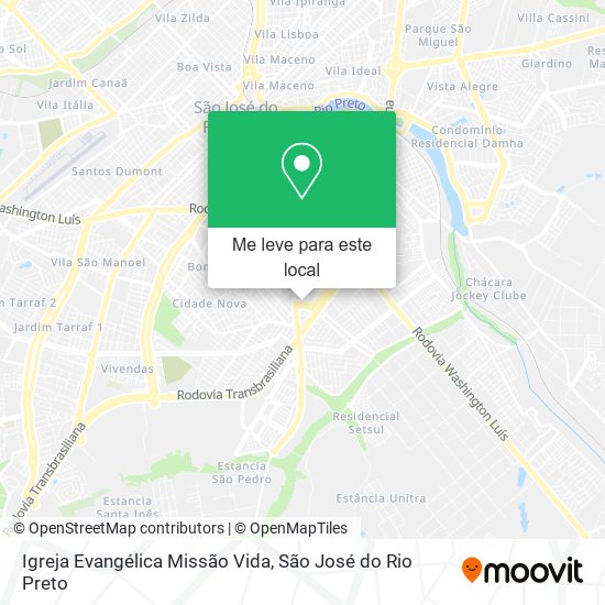 Igreja Evangélica Missão Vida mapa