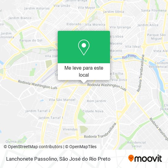 Lanchonete Passolino mapa
