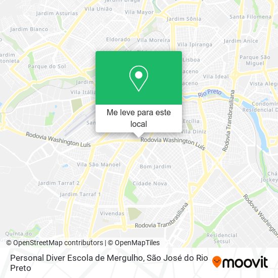 Personal Diver Escola de Mergulho mapa