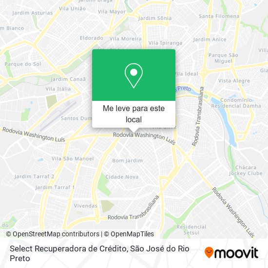 Select Recuperadora de Crédito mapa