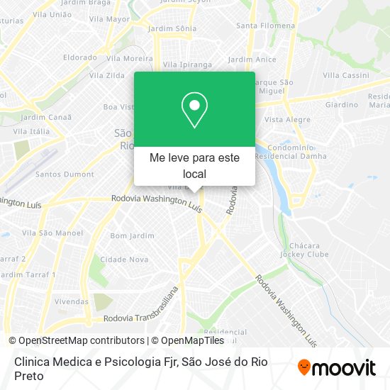 Clinica Medica e Psicologia Fjr mapa