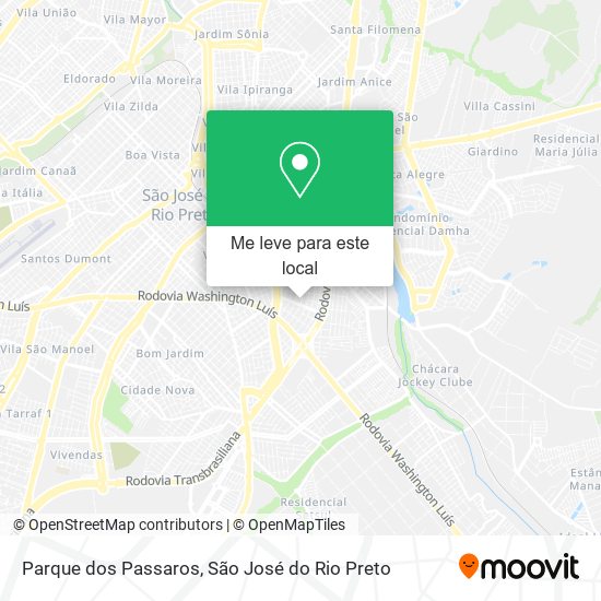 Parque dos Passaros mapa