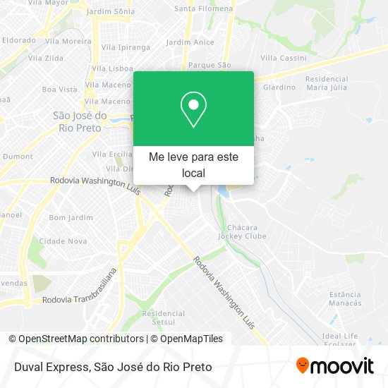 Duval Express mapa