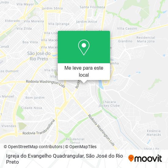 Igreja do Evangelho Quadrangular mapa