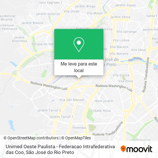 Unimed Oeste Paulista - Federacao Intrafederativa das Coo mapa