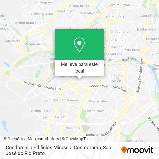 Condominio Edificios Mirassol Cosmorama mapa