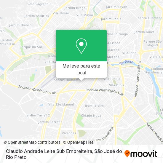 Claudio Andrade Leite Sub Empreiteira mapa