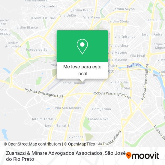 Zuanazzi & Minare Advogados Associados mapa