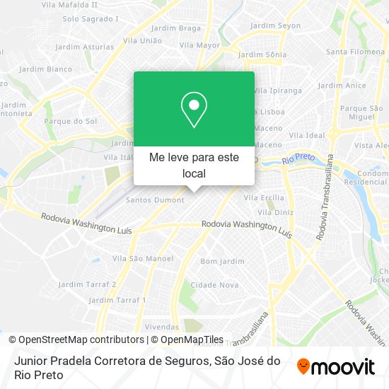 Junior Pradela Corretora de Seguros mapa