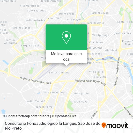 Consultório Fonoaudiológico la Langue mapa