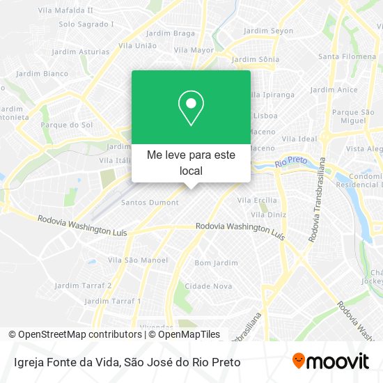 Igreja Fonte da Vida mapa