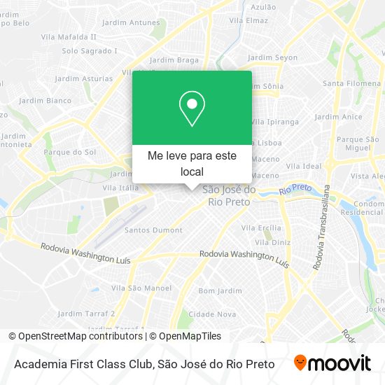 Academia First Class Club mapa