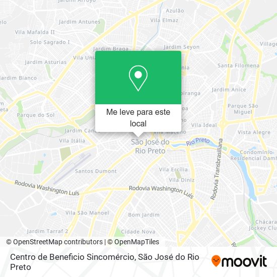 Centro de Beneficio Sincomércio mapa