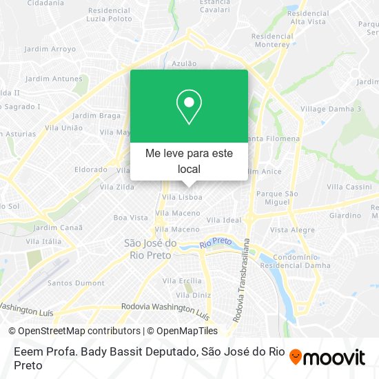 Eeem Profa. Bady Bassit Deputado mapa
