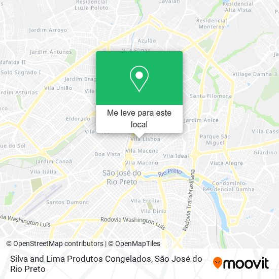 Silva and Lima Produtos Congelados mapa