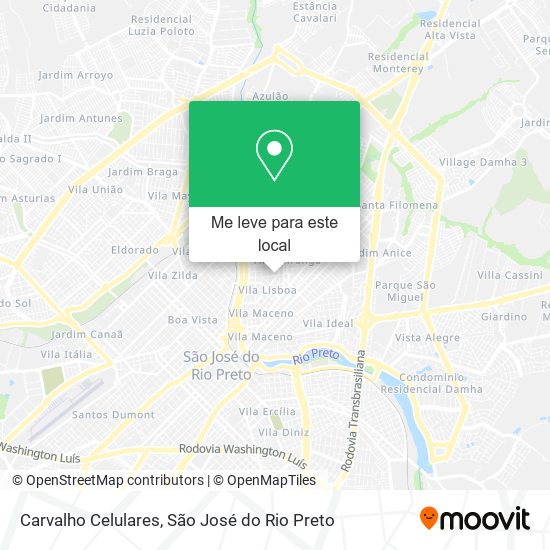 Carvalho Celulares mapa