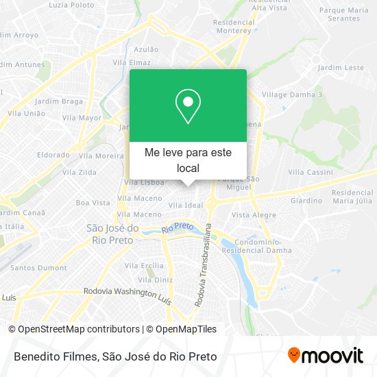 Benedito Filmes mapa