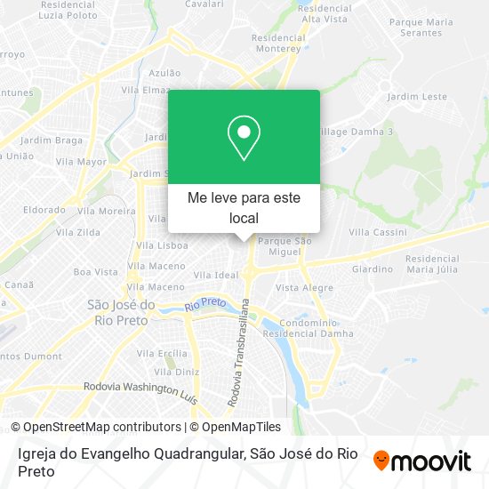 Igreja do Evangelho Quadrangular mapa