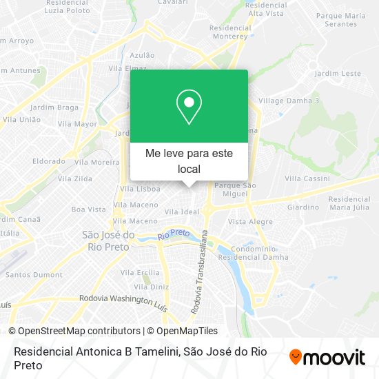 Residencial Antonica B Tamelini mapa