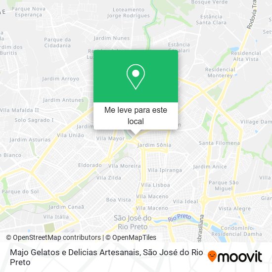 Majo Gelatos e Delicias Artesanais mapa