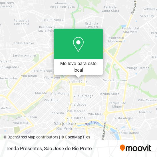 Tenda Presentes mapa