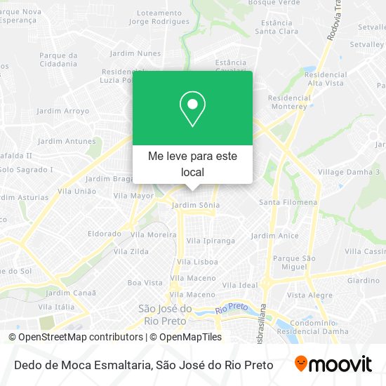 Dedo de Moca Esmaltaria mapa