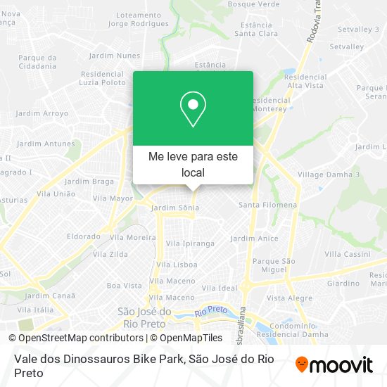 Vale dos Dinossauros Bike Park mapa